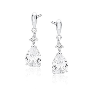 Cercei argint lungi cu pietre DiAmanti Z1591E-DIA (Argint 925‰ 2,9 g.)